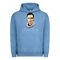 Pigment Pebble Blue rbg ruth bader ginsburg feminist t shirt   signature art Urban Hoodie - StudioElite