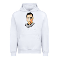 White rbg ruth bader ginsburg feminist t shirt   signature art Urban Hoodie - StudioElite