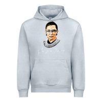 Heather Grey rbg ruth bader ginsburg feminist t shirt   signature art Urban Hoodie - StudioElite