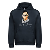 Navy rbg ruth bader ginsburg feminist t shirt   signature art Urban Hoodie - StudioElite