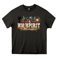 Asphalt Small town big spirit Baseball Heavy Core Tee - HowdyJamesFarm