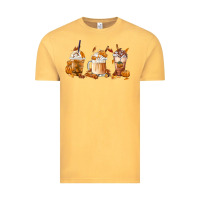 Vintage Mustard Fall Coffees Vintage Tee - FaDigitalArtStudio