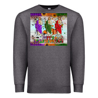 Charcoal Heather san judas happy  hallothanksmas Premium Sweatshirt - JahusDesignShop
