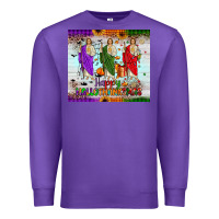 Purple san judas happy  hallothanksmas Premium Sweatshirt - JahusDesignShop