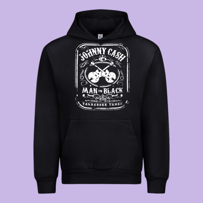 Johnny Cash Man In Black Urban Hoodie Designed By Studioelite