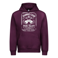 Mauve Wine johnny cash man in black Urban Hoodie - StudioElite