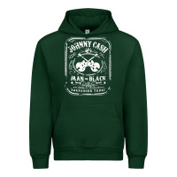 Forest Green johnny cash man in black Urban Hoodie - StudioElite
