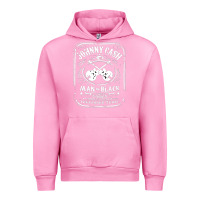 Fuchsia Pink johnny cash man in black Urban Hoodie - StudioElite
