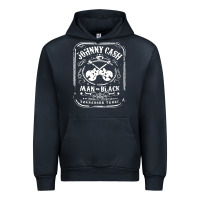 Navy johnny cash man in black Urban Hoodie - StudioElite