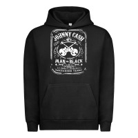 Pigment Black johnny cash man in black Urban Hoodie - StudioElite