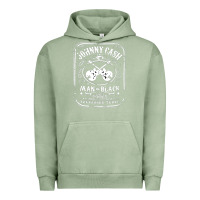 Pigment Oil Green johnny cash man in black Urban Hoodie - StudioElite