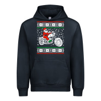 Navy santa ridin motocycle Urban Hoodie - StudioElite