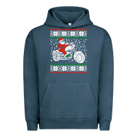 Pigment Midnight Navy santa ridin motocycle Urban Hoodie - StudioElite