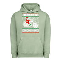 Pigment Oil Green santa ridin motocycle Urban Hoodie - StudioElite