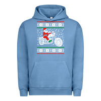 Pigment Pebble Blue santa ridin motocycle Urban Hoodie - StudioElite