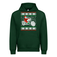 Forest Green santa ridin motocycle Urban Hoodie - StudioElite
