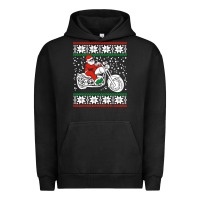 Pigment Black santa ridin motocycle Urban Hoodie - StudioElite