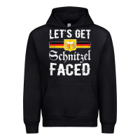 Black lets get schnitzel faced men women vintage oktoberfest t shirt Urban Hoodie - StudioElite
