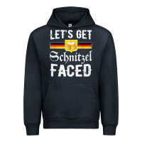 Navy lets get schnitzel faced men women vintage oktoberfest t shirt Urban Hoodie - StudioElite