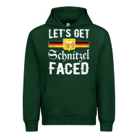 Forest Green lets get schnitzel faced men women vintage oktoberfest t shirt Urban Hoodie - StudioElite