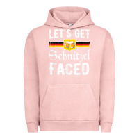 Pigment Salmon lets get schnitzel faced men women vintage oktoberfest t shirt Urban Hoodie - StudioElite
