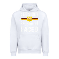 White lets get schnitzel faced men women vintage oktoberfest t shirt Urban Hoodie - StudioElite