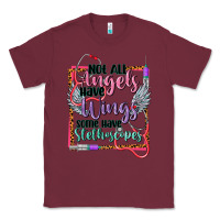 Burgundy Not all angels have wings Classic Tee - CowGirlArtShop