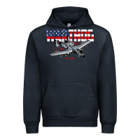 Navy Military Airplane A-10 Warthog American Flag Urban Hoodie - StudioElite