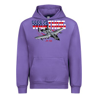 Tulip Military Airplane A-10 Warthog American Flag Urban Hoodie - StudioElite
