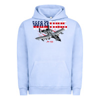 Pigment Grape Ice Military Airplane A-10 Warthog American Flag Urban Hoodie - StudioElite