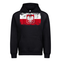 Black poland polska flag vintage  men women kids  poland t shirt Urban Hoodie - StudioElite