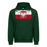 Forest Green poland polska flag vintage  men women kids  poland t shirt Urban Hoodie - StudioElite