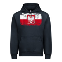 Navy poland polska flag vintage  men women kids  poland t shirt Urban Hoodie - StudioElite