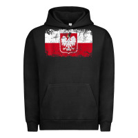Pigment Black poland polska flag vintage  men women kids  poland t shirt Urban Hoodie - StudioElite
