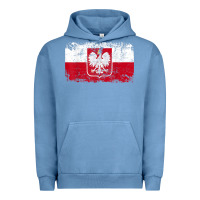 Pigment Pebble Blue poland polska flag vintage  men women kids  poland t shirt Urban Hoodie - StudioElite