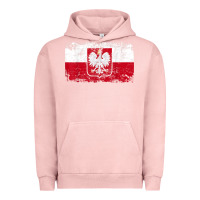 Pigment Salmon poland polska flag vintage  men women kids  poland t shirt Urban Hoodie - StudioElite