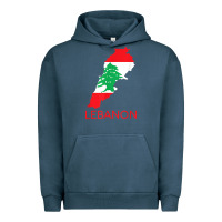 Pigment Midnight Navy Lebanon Flag Cedar Tree Beirut Lebanese Arabic Arab Islam Urban Hoodie - StudioElite