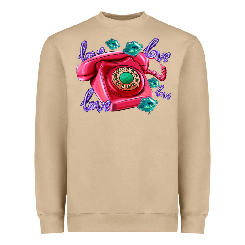 Love Balloons And Pink Valentines Telephone Heavyweight Sweatshirt by AdoDesignShop | Teevron