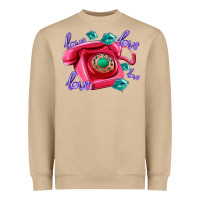 Mushroom love balloons and pink valentines telephone Heavyweight Sweatshirt - AdoDesignShop
