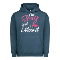 Pigment Midnight Navy i'm sexy and i mow it funny mow pun tank top Urban Hoodie - StudioElite