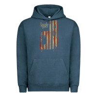 Pigment Midnight Navy lamb of god, pure american metal flag Urban Hoodie - StudioElite