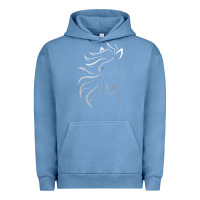 Pigment Pebble Blue horse lover gifts Urban Hoodie - StudioElite
