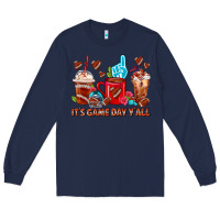 Navy american football coffee cups Long Sleeve Tee - FaDigitalArtStudio