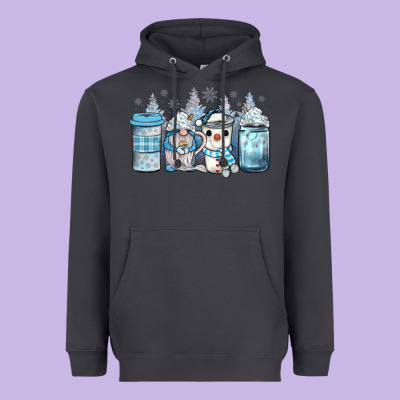 Winter Coffee Heavyweight Hoodie Designed By Jahusdesignshop