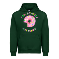 Forest Green i run because i like donuts Urban Hoodie - StudioElite