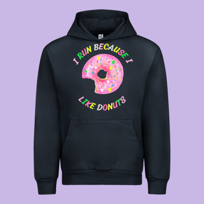 I Run Because I Like Donuts Urban Hoodie Designed By Studioelite