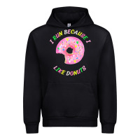 Black i run because i like donuts Urban Hoodie - StudioElite