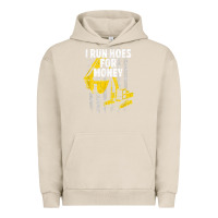 Pigment French Oak heavy equipment operator i run hoes for money usa flag t shirt Urban Hoodie - StudioElite