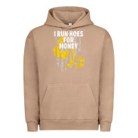 Pigment Burro heavy equipment operator i run hoes for money usa flag t shirt Urban Hoodie - StudioElite