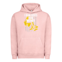 Pigment Salmon heavy equipment operator i run hoes for money usa flag t shirt Urban Hoodie - StudioElite